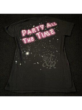 My Girl Wants To Party All The Time  80S Black Basic Womens LARGE T-Shirt AOP